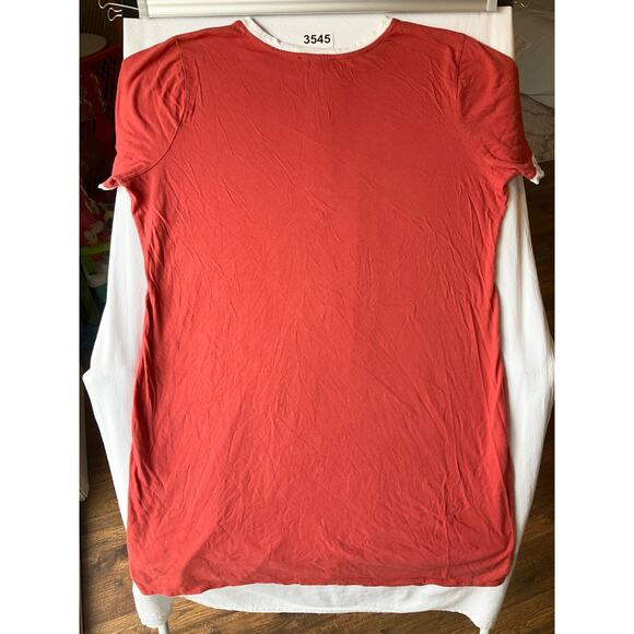 FOREVER 21 Plus Women Dress size 2X US Short Sleeve Knee Length Stretchy Orange - Picture 8 of 8